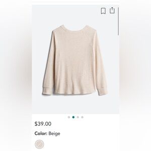 Nine Britton Beige Billie Tie Front Brushed Knit Top woman’s size SP